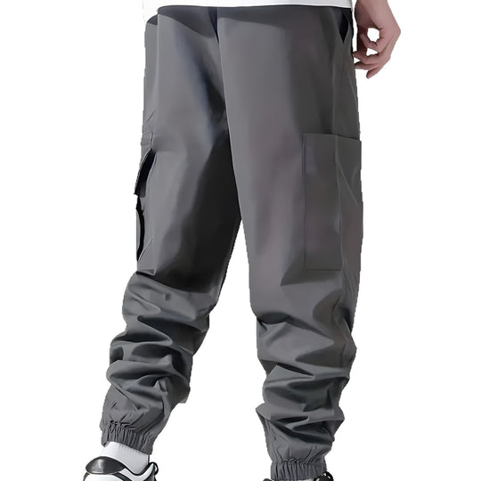 Herren Technische Cargohose im Joggerstil mit elastischem Bund, Reißverschluss-Utilitytasche & Bündchen Shop Nory