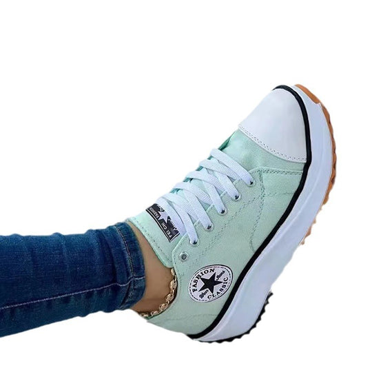 Damen Canvas-Plateau-Sneaker mit gezackter Profilsohle Shop Nory
