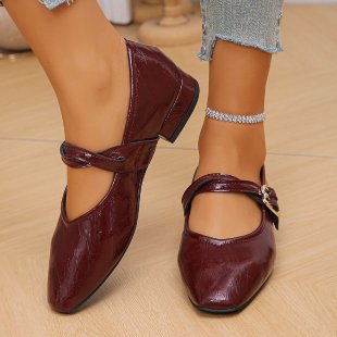Damen Ballerinas mit dekorativer Schließe und elegantem Obermaterial