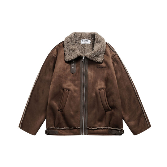 Herren Flieger‑Lederblouson mit Lammfellkragen und verstellbarem Saum Shop Nory