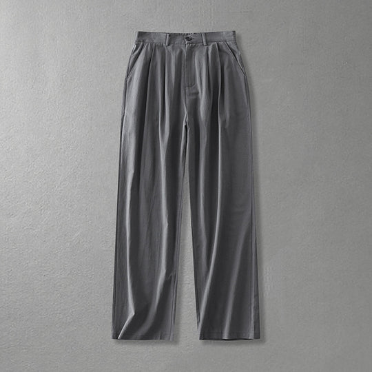 Damen Weite Bundfalten-Hose mit hoher Taille Shop Nory
