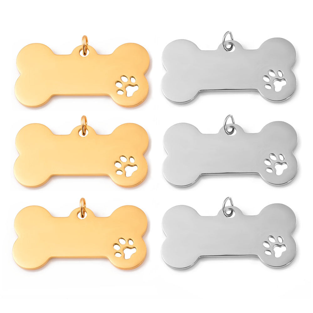 Herren gravierbare Hundemarken in Knochenform Shop Nory