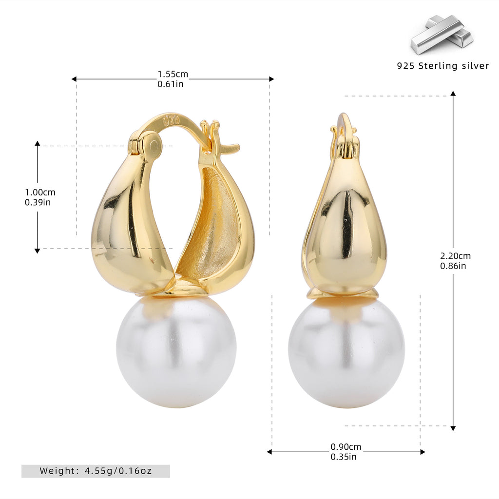 Damen Ohrhänger mit luxuriösem Perlenbesatz und elegantem Design Shop Nory