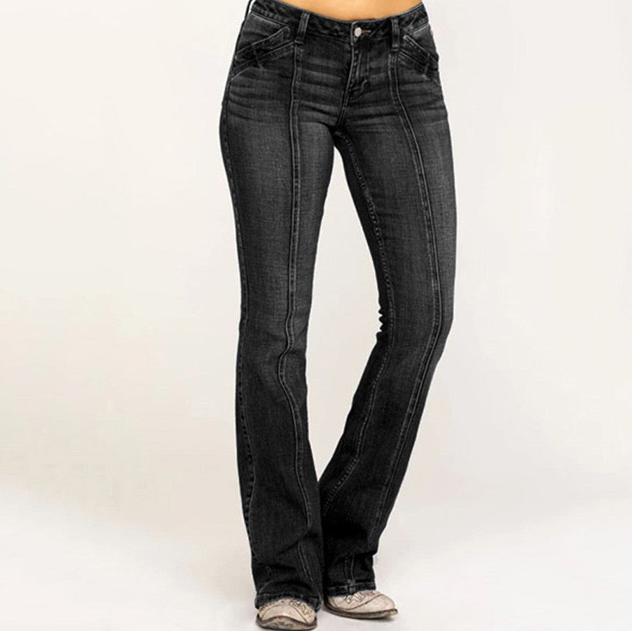 Damen Bootcut Jeans mit Stretch und elegantem Schnitt