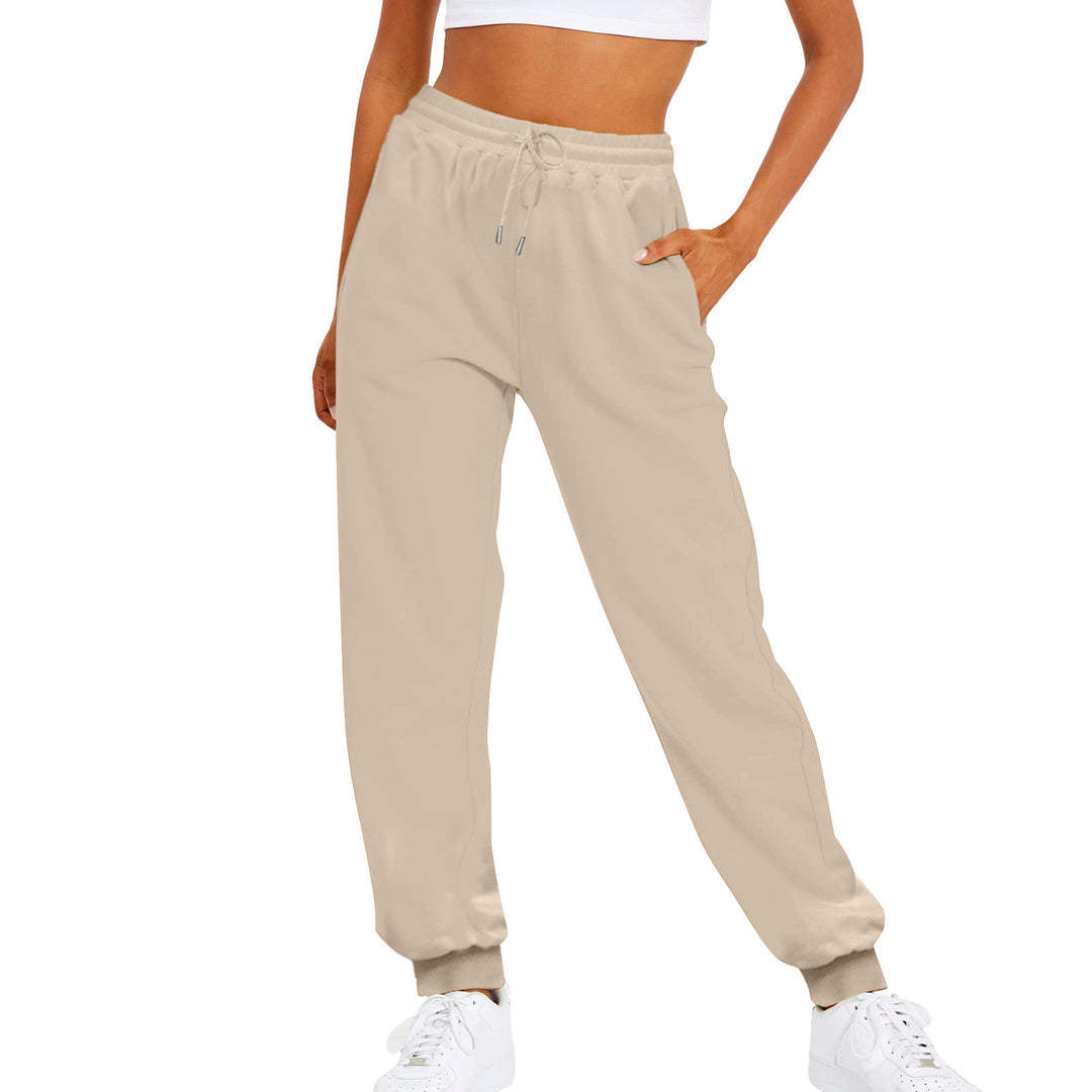 Damen nan komfortable Jogginghose mit Kordelzug Seitentaschen und geripptem Knöchelabschluss Shop Nory