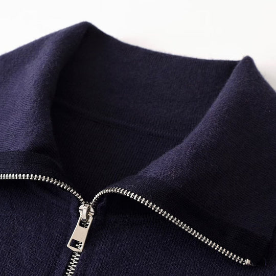 Damen Grobgestrickte Oversize-Zipjacke mit Stehkragen und aufgesetzten Taschen Shop Nory