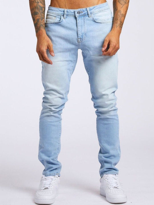 Herren Slim-Fit Jeans mit elastischem Komfortbund und modernen Details