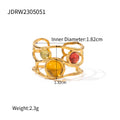 Damen Offener Ring mit buntem Edelsteindesign Shop Nory