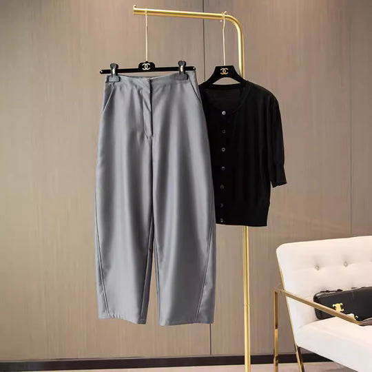 Damen Elegante weite Stoffhose Shop Nory