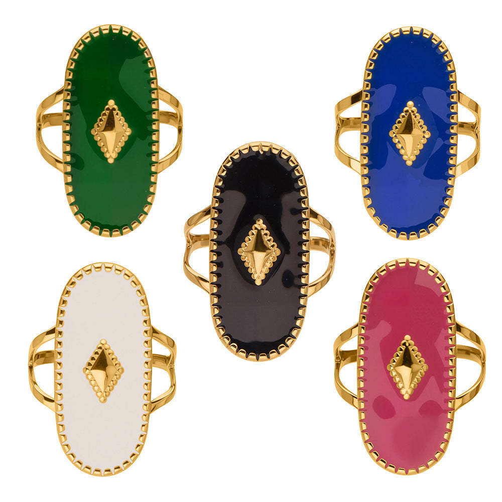 Damenring mit glänzendem Design und zentralem Edelstein Shop Nory