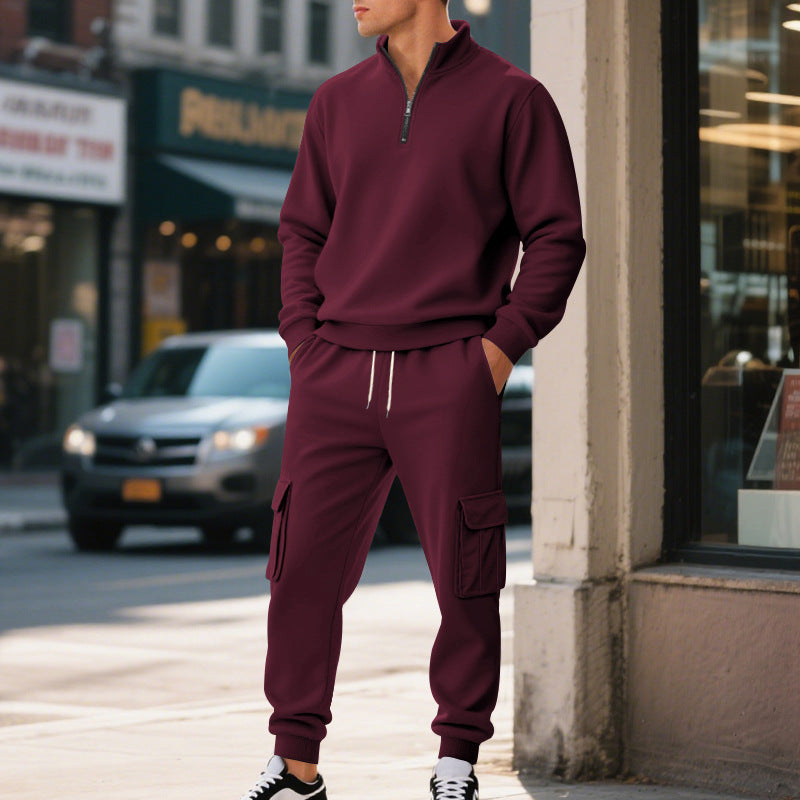 Herren nan kuschelige Cargostil-Jogginghose aus Fleece mit Kordelzug und Aufsatztaschen Shop Nory