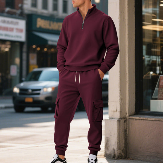 Herren nan kuschelige Cargostil-Jogginghose aus Fleece mit Kordelzug und Aufsatztaschen Shop Nory
