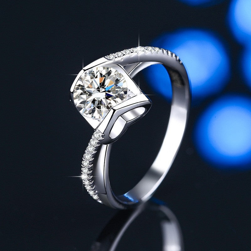 Damen eleganter Verlobungsring mit funkelndem Zirkonia Shop Nory