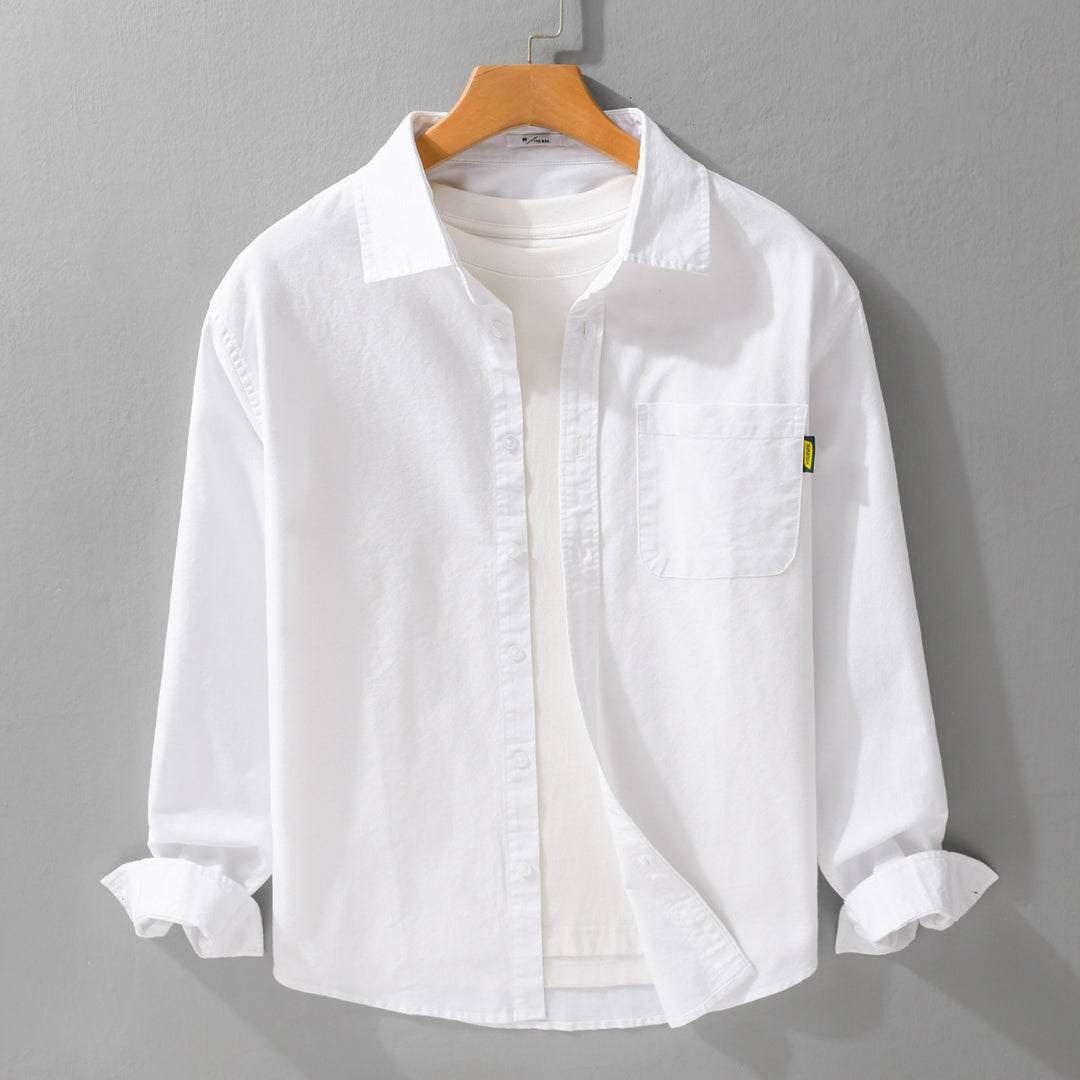 Damen Leichtes Baumwoll-Overshirt mit Kentkragen, aufgesetzter Brusttasche und Relaxed-Fit Shop Nory
