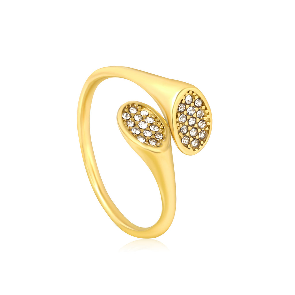 Damen verstellbarer Ring mit funkelnden Zirkonia-Akzenten Shop Nory