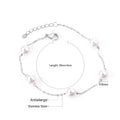 Damen Perlenarmband aus antiallergischem Edelstahl mit verstellbarem Verschluss Shop Nory