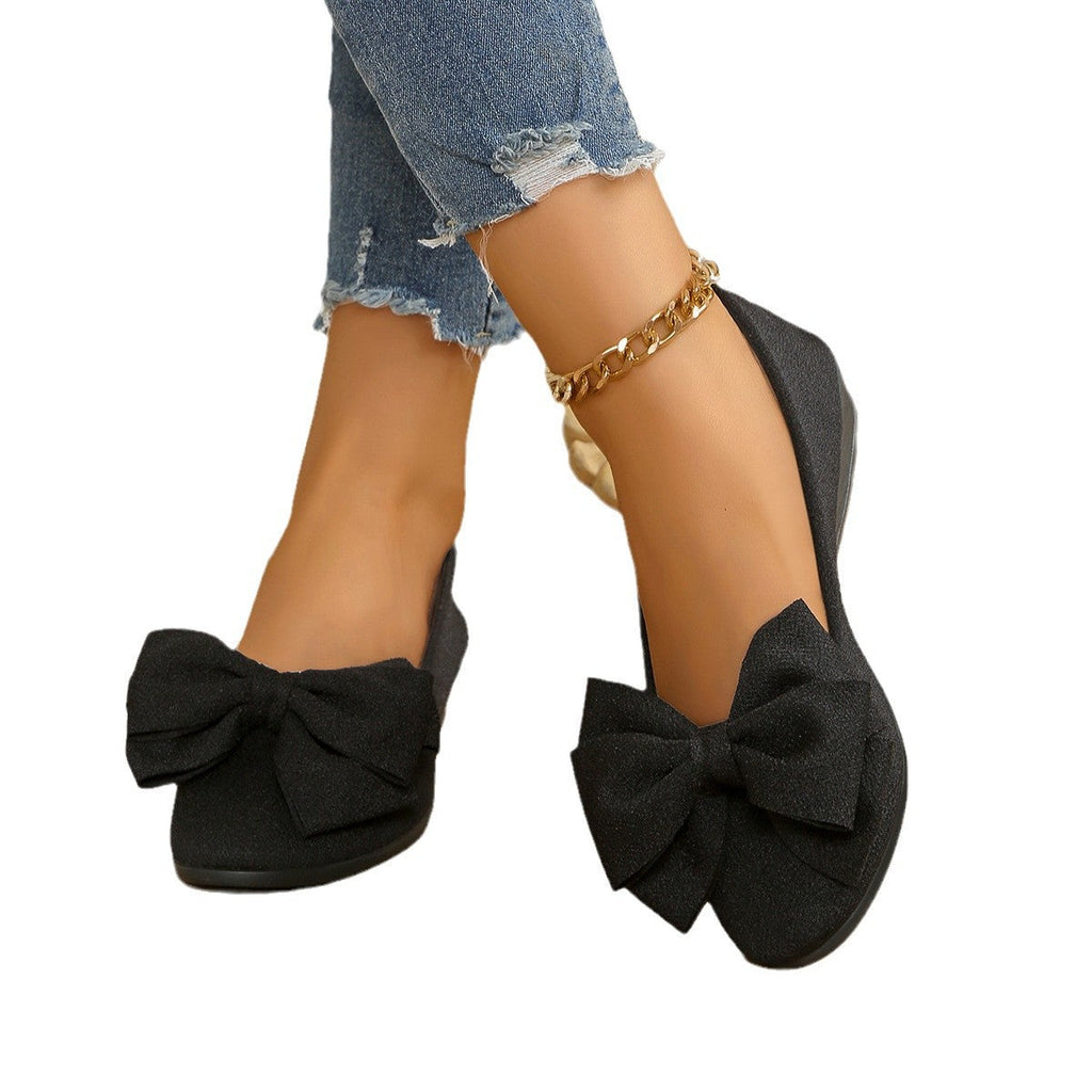 Damen elegante Ballerinas mit stilvoller Blumenapplikation