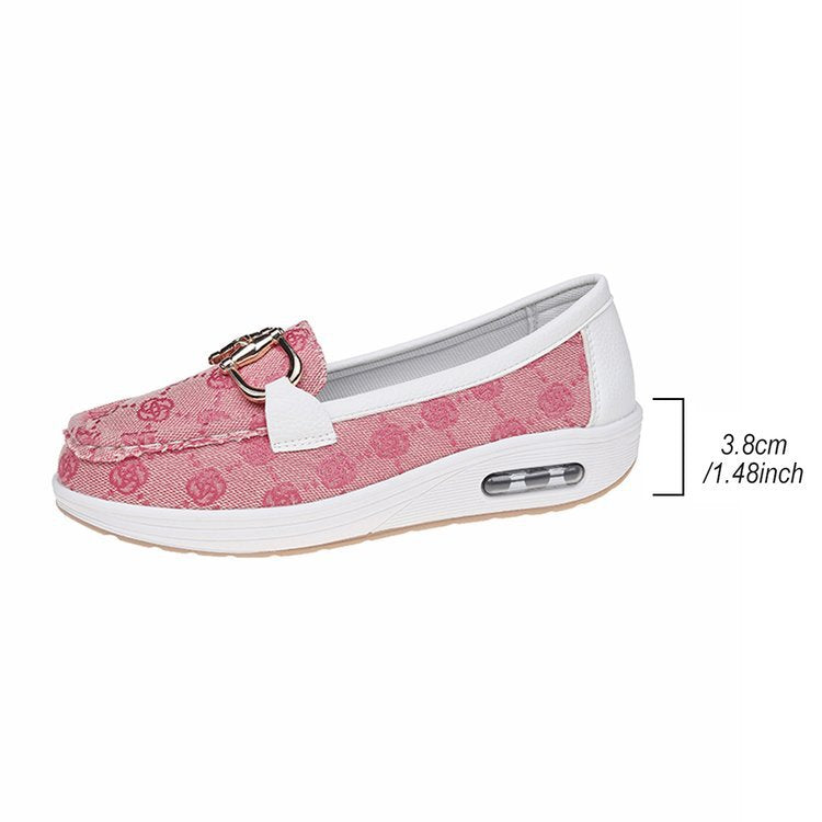 Damen Mokassin-Slipper mit luftgepolsterter Plateausohle und Zier-Bit Shop Nory