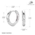 Damen Creolen mit elegantem gewelltem Design aus hochwertigem 925 Sterling Silber Shop Nory