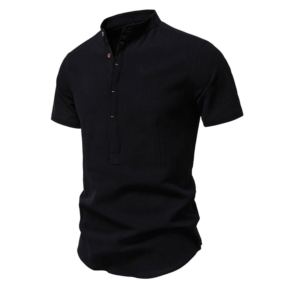 Herren Kurzarm Henley-Shirt mit praktischer Knopfleiste und modernem Design