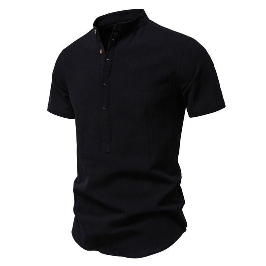 Herren Kurzarm Henley-Shirt mit praktischer Knopfleiste und modernem Design