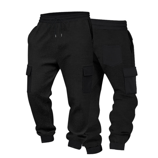 Herren Cargo-Jogginghose aus Waffelstruktur mit Kordelzug und Bündchen Shop Nory