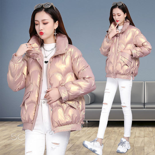 Damen Modische Hochglanz Steppjacke Shop Nory