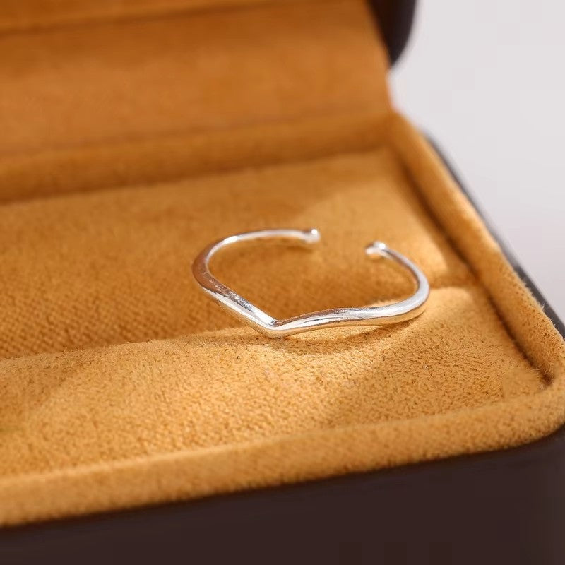 Damen Offener Ring mit modernem, geschwungenem Design Shop Nory