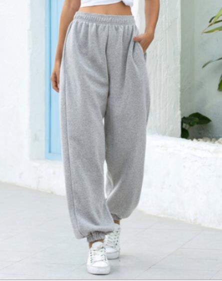 Damen nan weite Jogginghose mit hohem Bund elastischen Bündchen und Seitentaschen Shop Nory