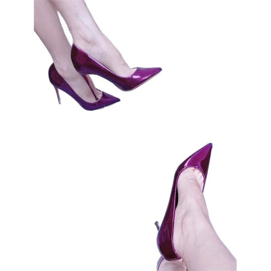 Damen Elegante spitz zulaufende Lackpumps mit schlankem Stiletto-Absatz Shop Nory