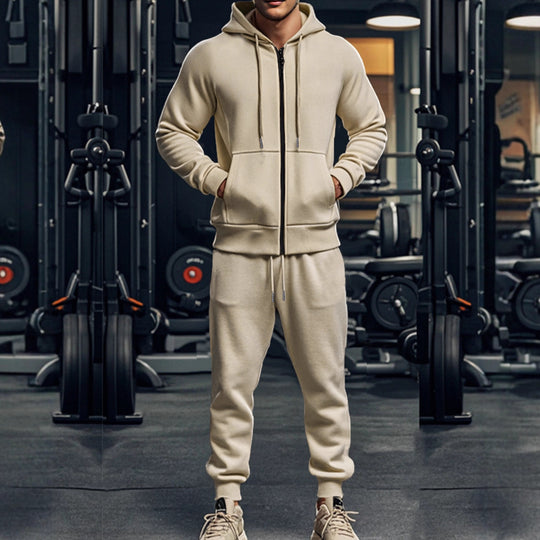 Herren Komplettes Sweatset mit Reißverschluss-Hoodie und tapered Jogginghose Shop Nory