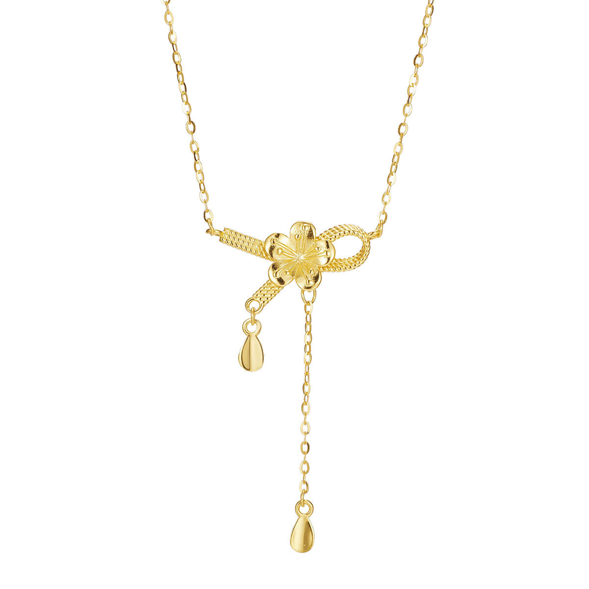 Damen elegante Halskette mit kunstvollem Blütenmotiv und feinen Zirkonia-Verzierungen Shop Nory