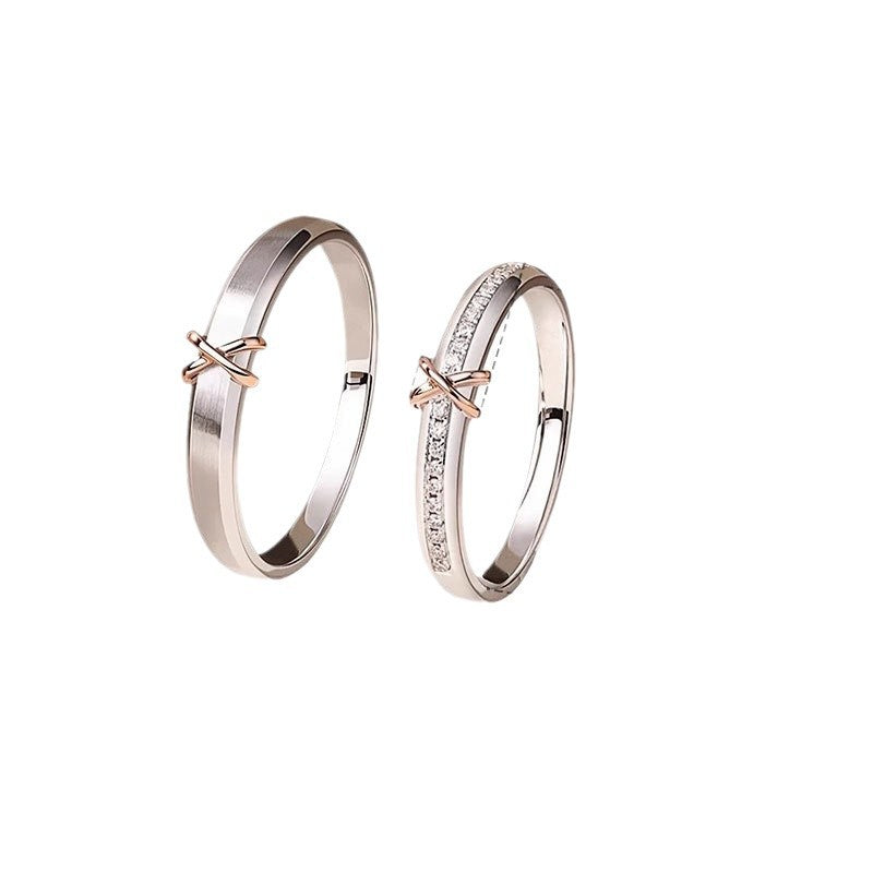 Damenring mit elegantem Kreuzdesign und Zirkonia-Akzenten Shop Nory
