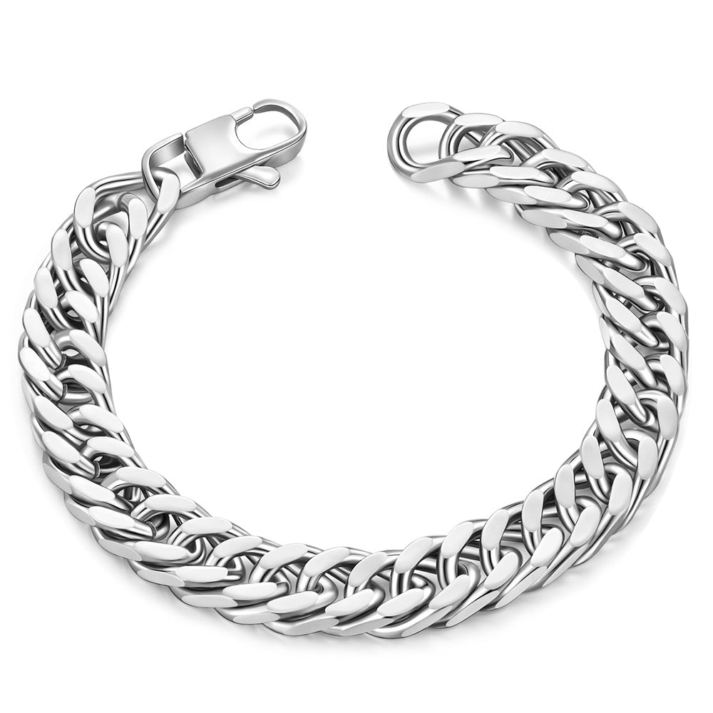 Damen Edelstahlarmband mit massiven Gliederdesign Shop Nory