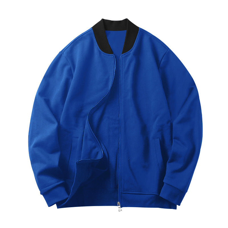 Herren Minimalistische Bomberjacke mit durchgehendem Reißverschluss, geripptem Stehkragen & Eingrifftaschen Shop Nory