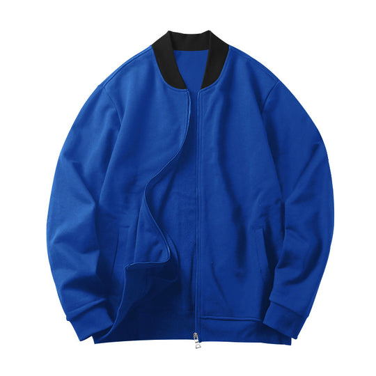 Herren Minimalistische Bomberjacke mit durchgehendem Reißverschluss, geripptem Stehkragen & Eingrifftaschen Shop Nory