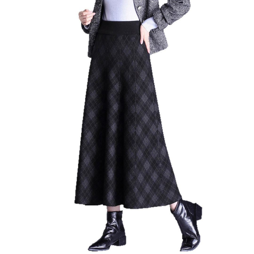 Damen Eleganter Maxirock mit geometrischem Muster Shop Nory