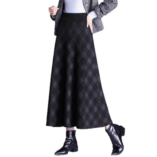 Damen Eleganter Maxirock mit geometrischem Muster Shop Nory