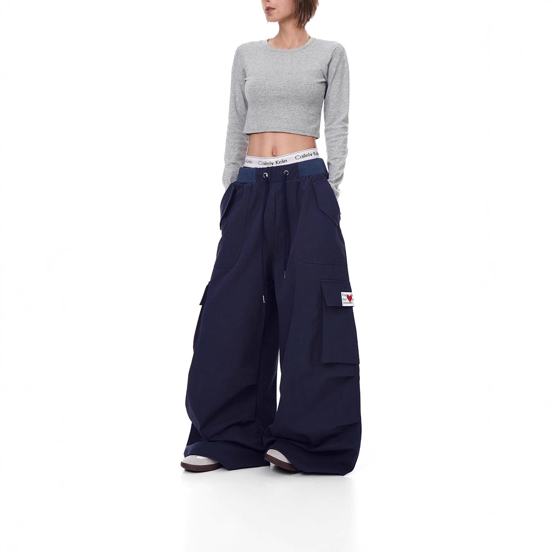 Damen Weitgeschnittene Cargo-Hose Shop Nory 1787981945
