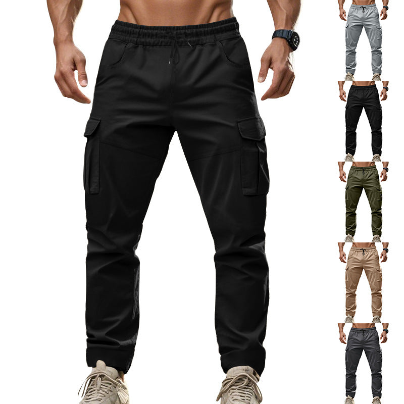 Herren Cargo-Hose mit funktionalen Seitentaschen und elastischem Bund