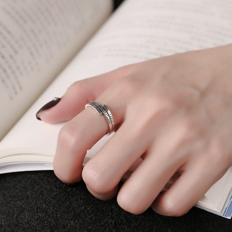 Damen Offener Ring mit motivierender Gravur Shop Nory