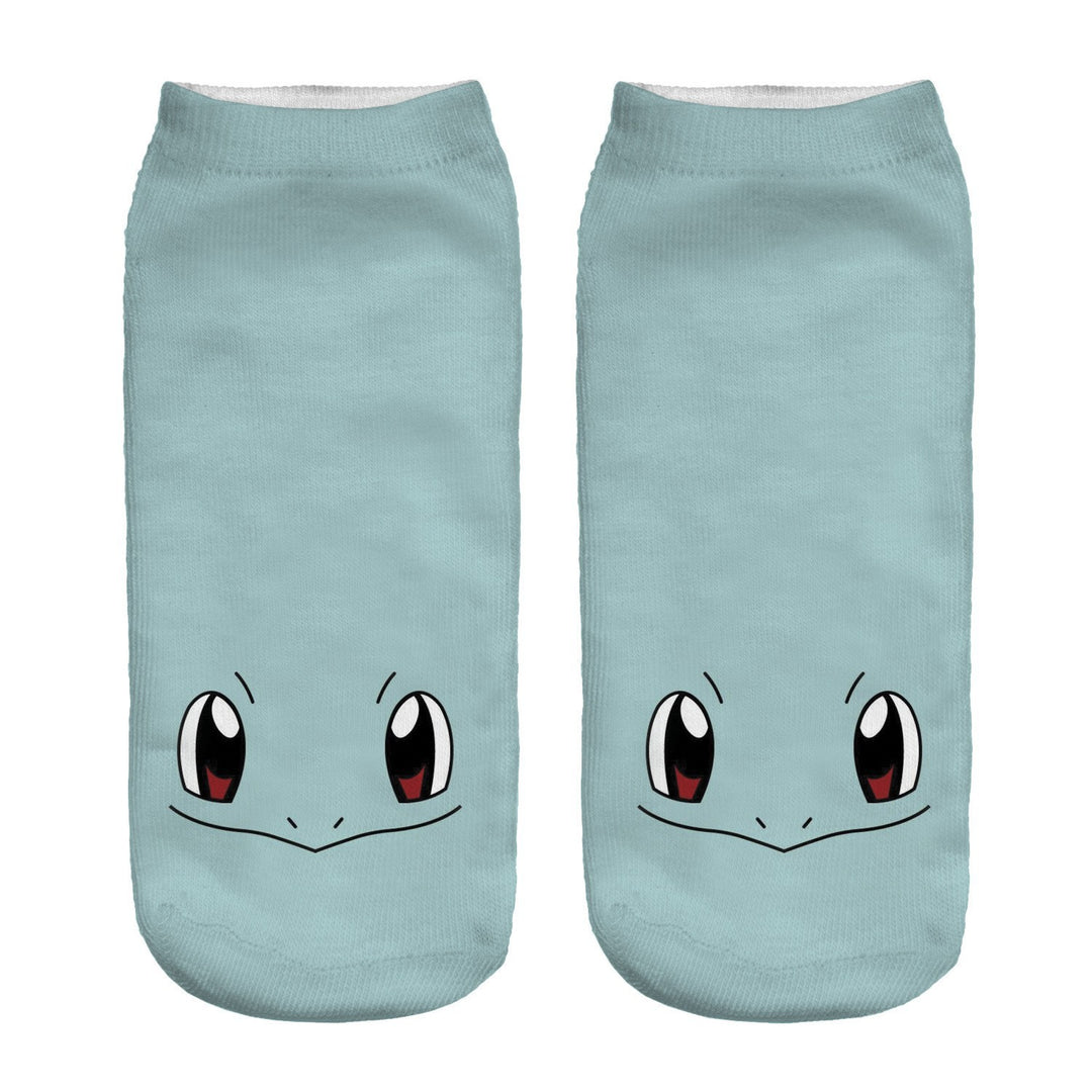 Unisex Niedrige Ankle-Socken mit Cartoon-Monster-Gesicht und weichem Baumwollmix Shopy Nory