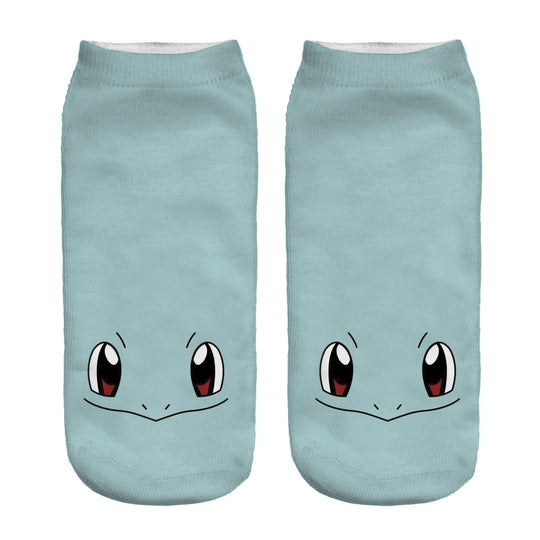 Unisex Niedrige Ankle-Socken mit Cartoon-Monster-Gesicht und weichem Baumwollmix Shopy Nory