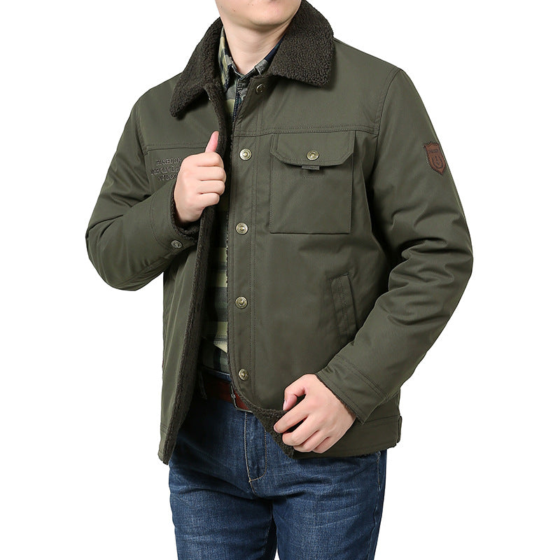 Herren Warme und stilvolle Winterjacke mit Teddyfutter Shop Nory