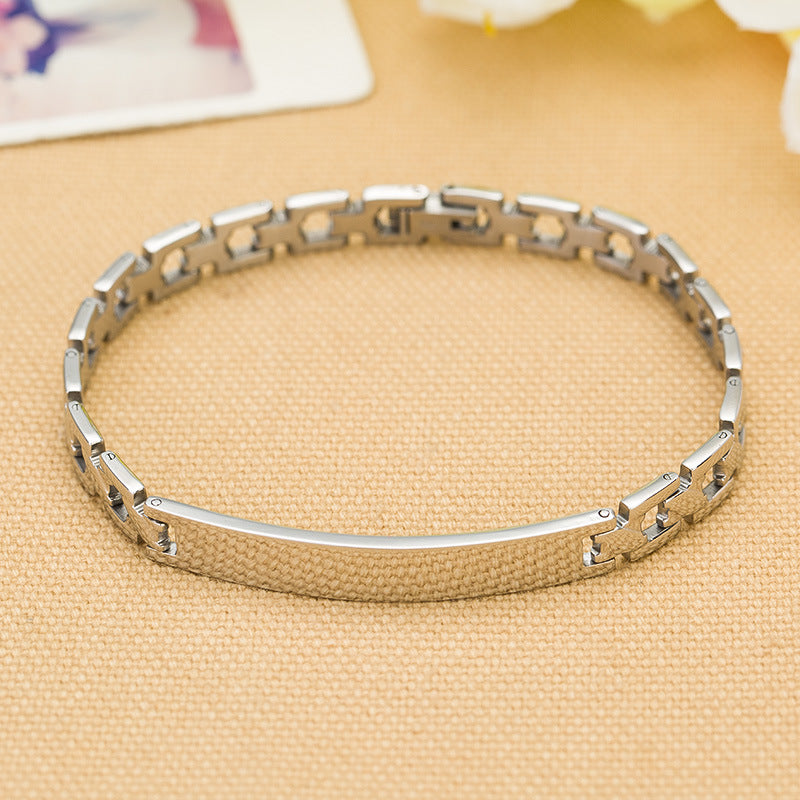 Herren Edelstahl-Armband mit modernem Gliederdesign Shop Nory