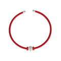 Damen Designer-Halskette mit einzigartigem Textilband und Metallverzierungen Shop Nory