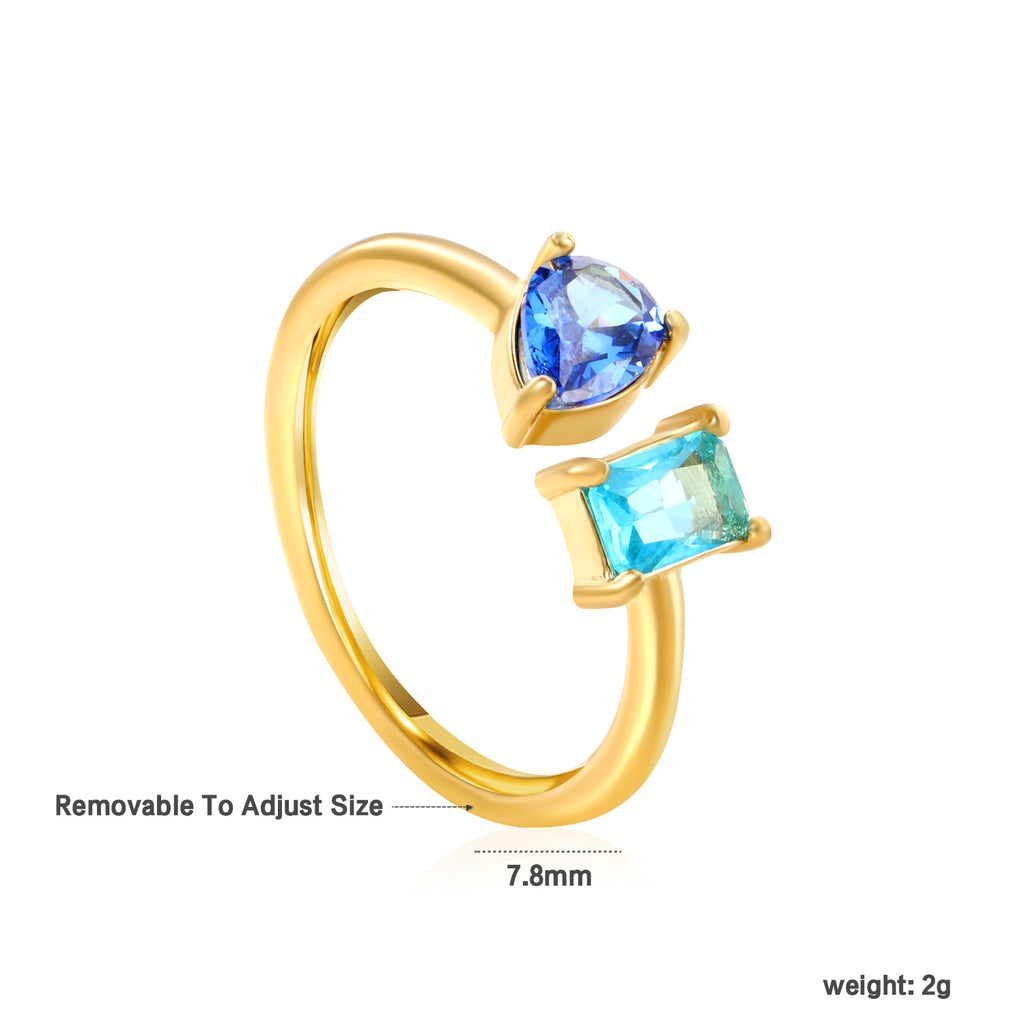 Damen Ring mit elegantem, geschwungenen Design und verstellbarem Perlenanhänger Shop Nory