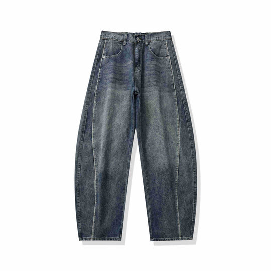 Damen Hochtaillierte Cropped-Jeans mit seitlichen Einsatznähten und weitem Bein Shop Nory