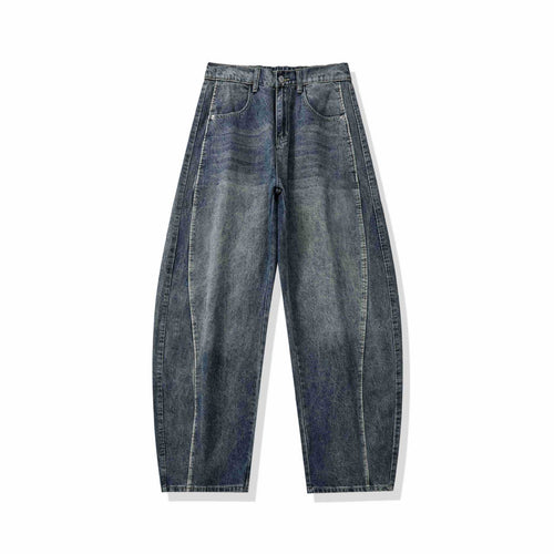 Damen Hochtaillierte Cropped-Jeans mit seitlichen Einsatznähten und weitem Bein Shop Nory
