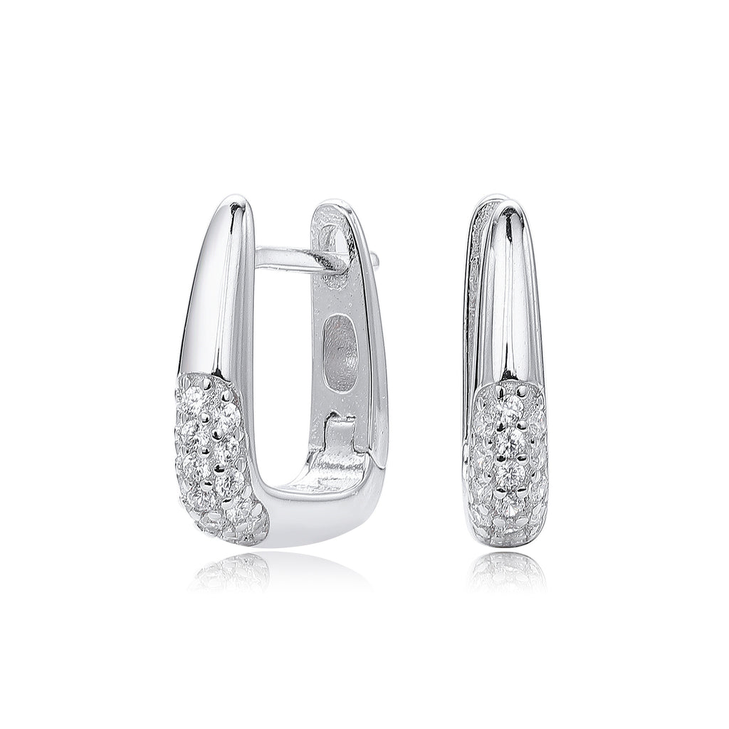 Damen Ohrhänger mit luxuriösem Zirkonbesatz aus hochwertigem 925 Sterling Silber Shop Nory